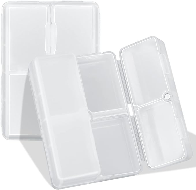 FYY Daily Pill Organizer, 7 Compartments Portable Case Folding DesignPill Box for Purse Pocket to Hold Vitamins,Cod Liver Oil,Supplements and Medication-Clear FYY Daily Pill Organizer, 7 Compartments Portable Case Folding DesignPill Box for Purse Pocket to Hold Vitamins,Cod Liver Oil,Supplements and Medication-Clear