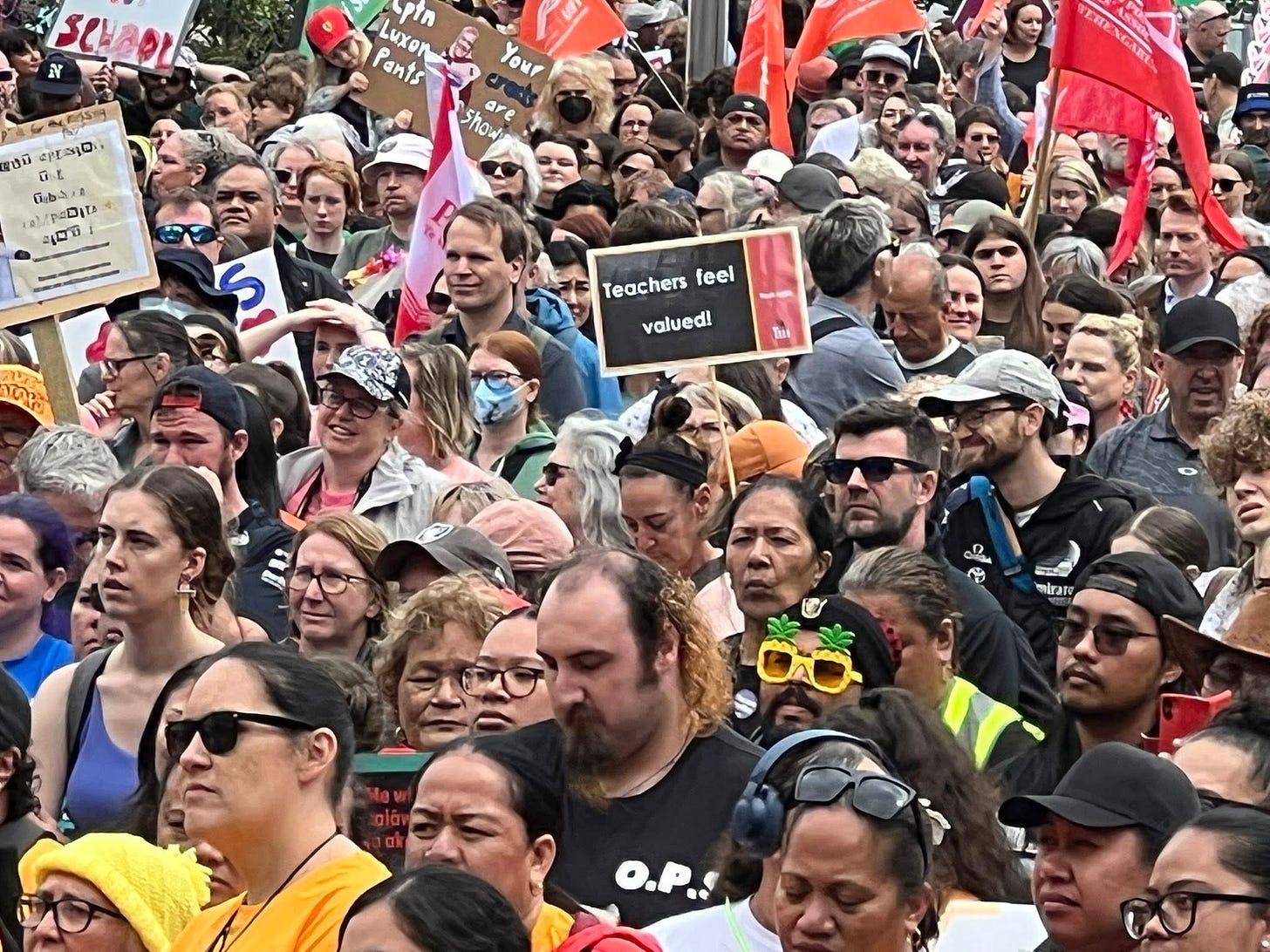Crowd of protestors. Photo: Michael Wood.