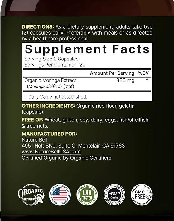 Nature Bell product label.