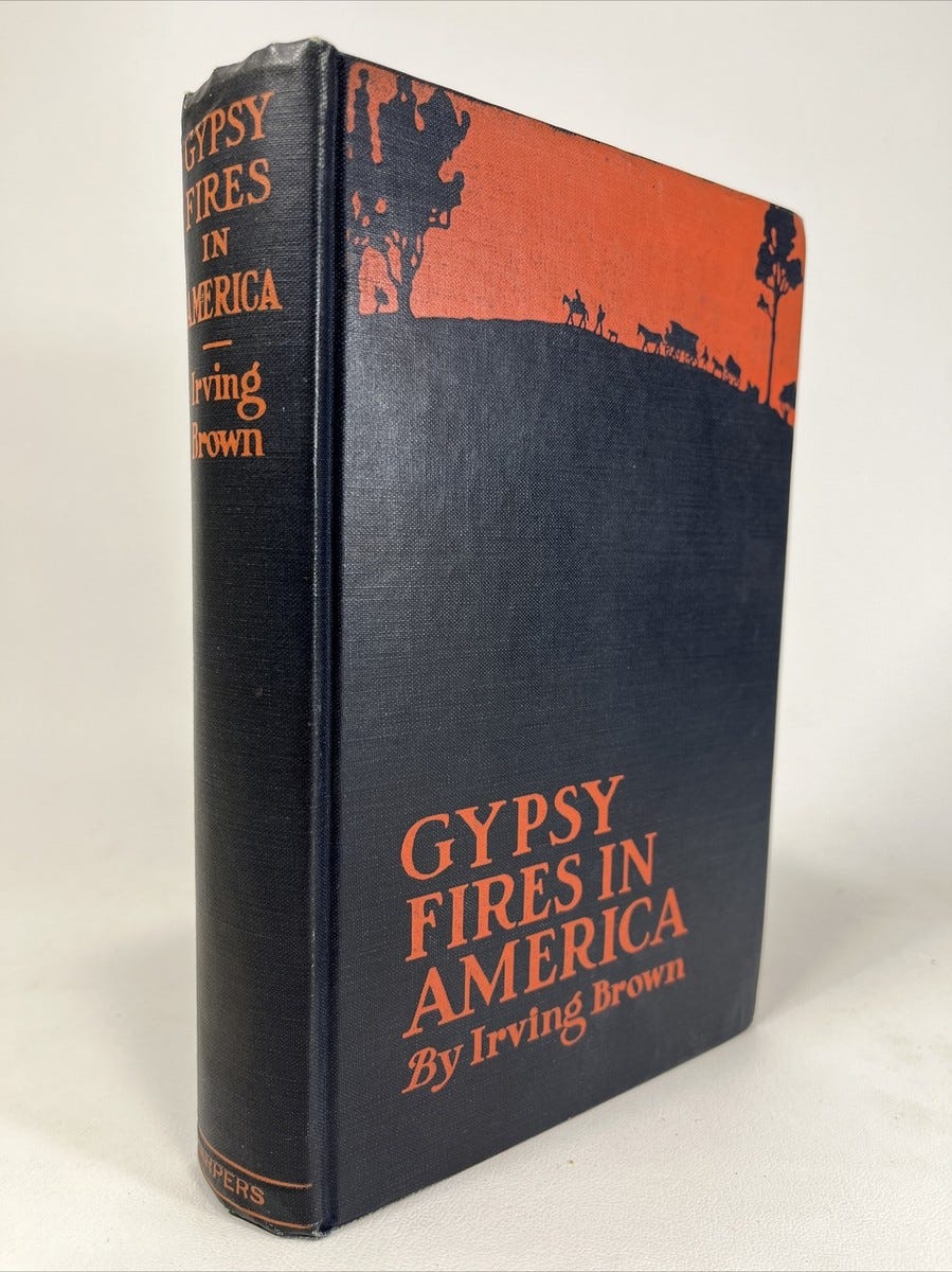 A photograph of the 1924 book, Gypsy Fires in America