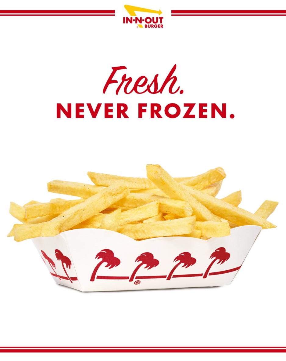 In-N-Out ad for fries In-N-Out ad for fries
