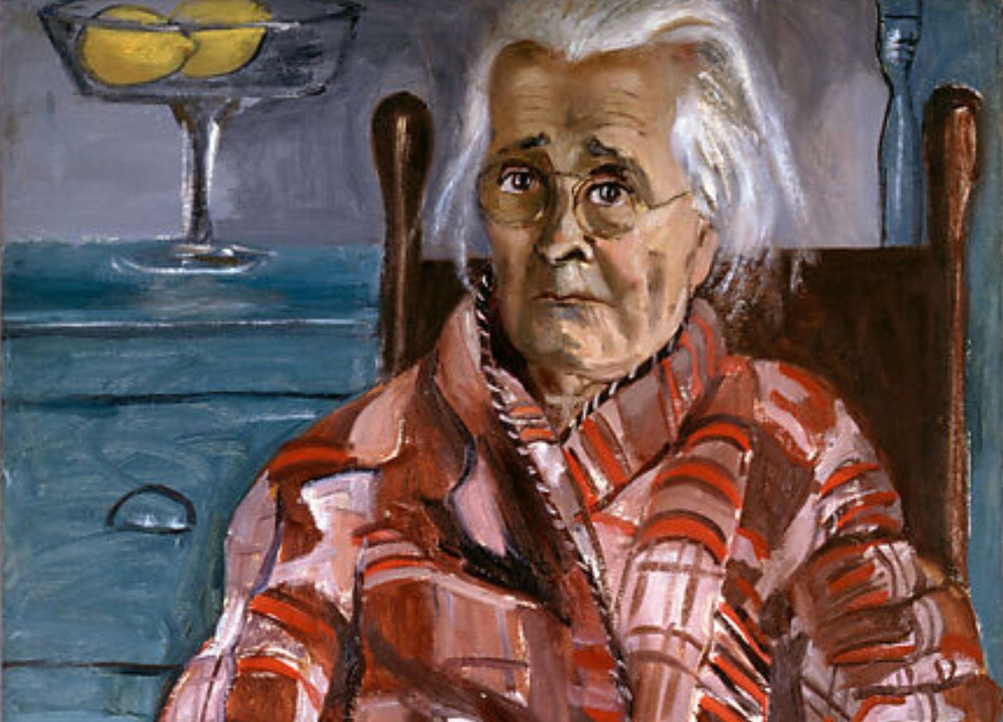 Detail of the painting Last Sickness, by Alice Neel Detail of the painting Last Sickness, by Alice Neel