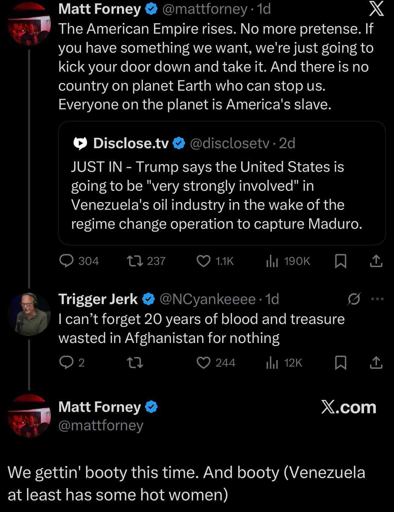 We gettin' booty this time. And booty (Venezuela at least has some hot women) We gettin' booty this time. And booty (Venezuela at least has some hot women)