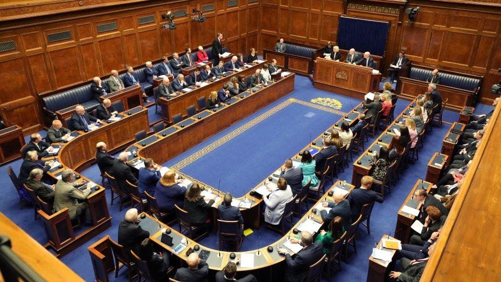 Stormont without NI leadership for third of its lifespan - BBC News