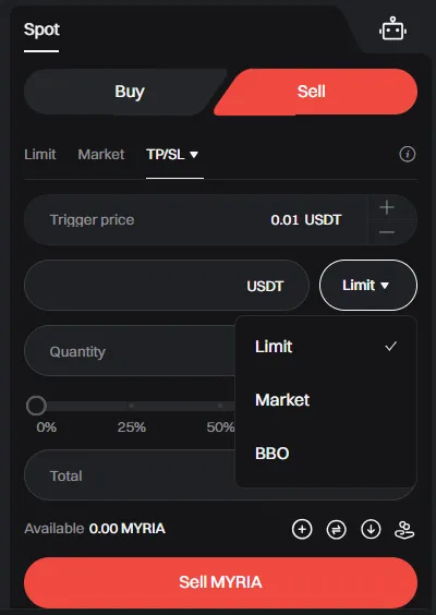 Illustration of Bitget’s TP/SL order settings, showing how to configure take profit and stop loss levels for spot trading. Illustration of Bitget’s TP/SL order settings, showing how to configure take profit and stop loss levels for spot trading.