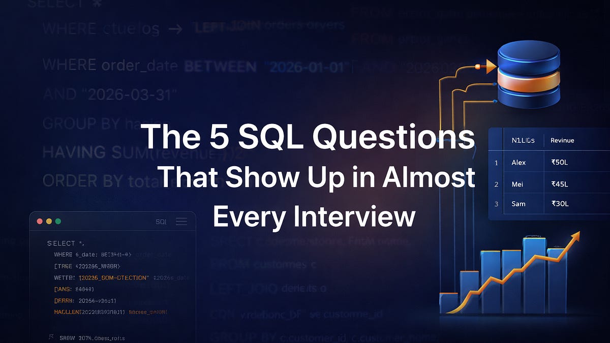 The 5 SQL Questions That Show Up in Almost Every Interview (With Real ...
