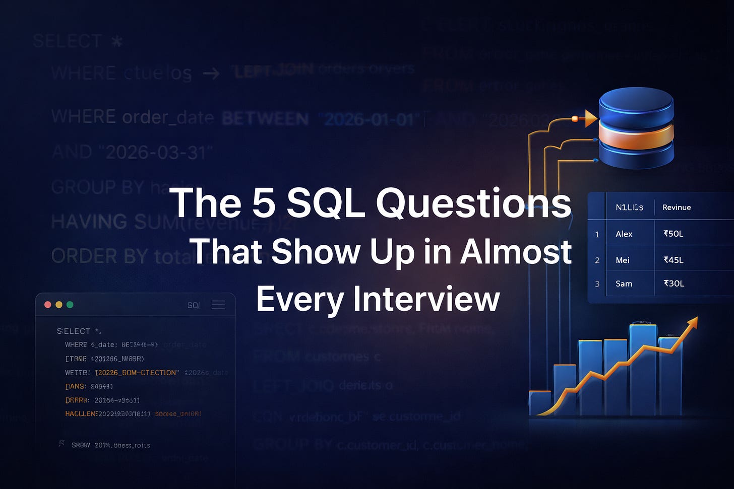 The 5 SQL Questions That Show Up in Almost Every Interview (With Real ...