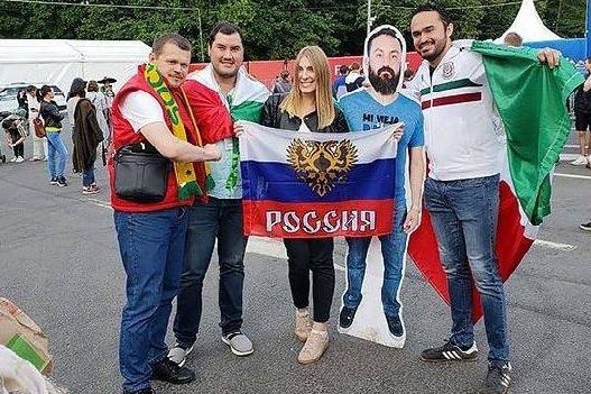 Mexico fans take cardboard cut-out of their friend to the World Cup - after  his wife banned him from going | London Evening Standard | Evening Standard