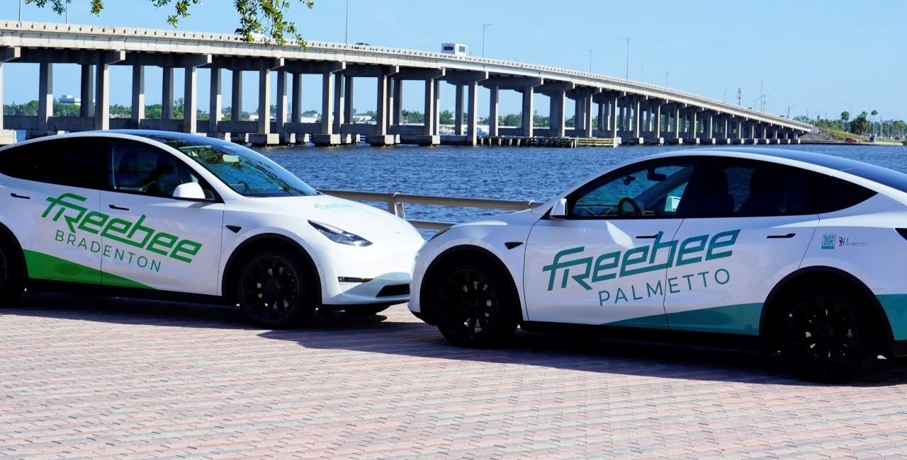 Bradenton and Palmetto Launch Cross-City Freebee Service, Expanding Free Electric Rides for Residents