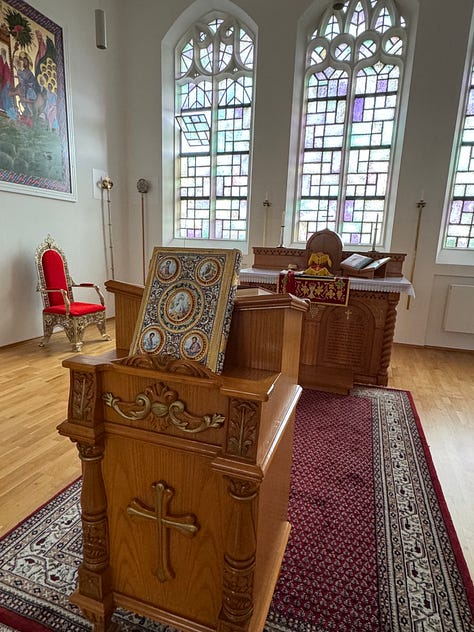 A prayer chapel with people praying