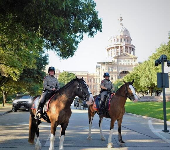 Texas DPS Officers patrol Austin Capitol Complex Texas DPS Officers patrol Austin Capitol Complex