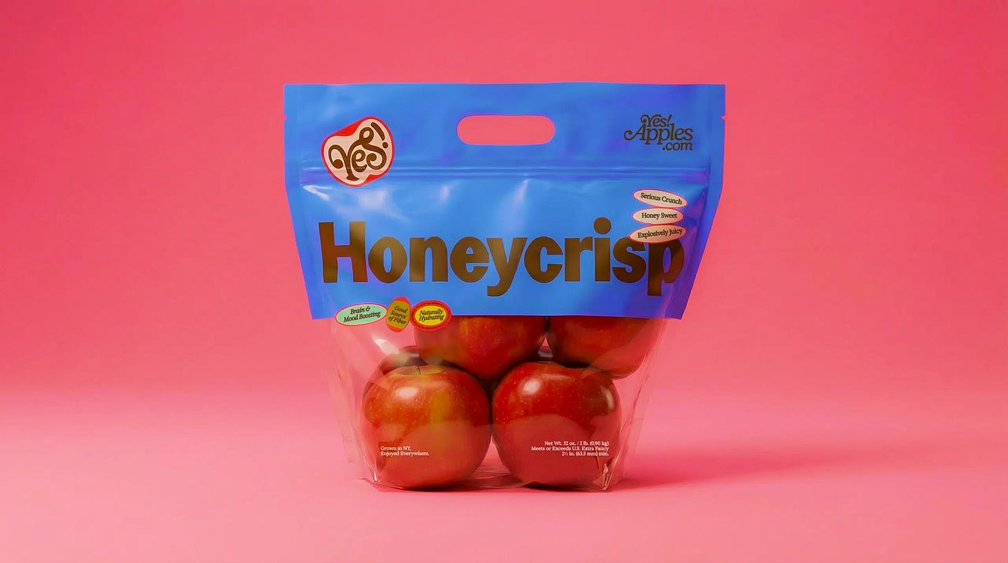 Blurr Bureau Yes Apples branding identity bpo review packaging wordmark logo box