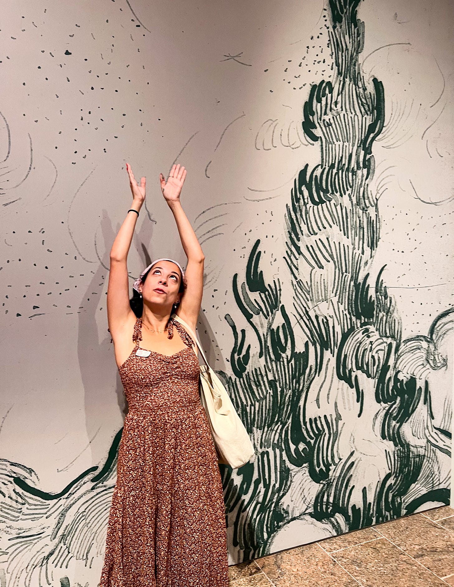 Katya pretending to be a tree