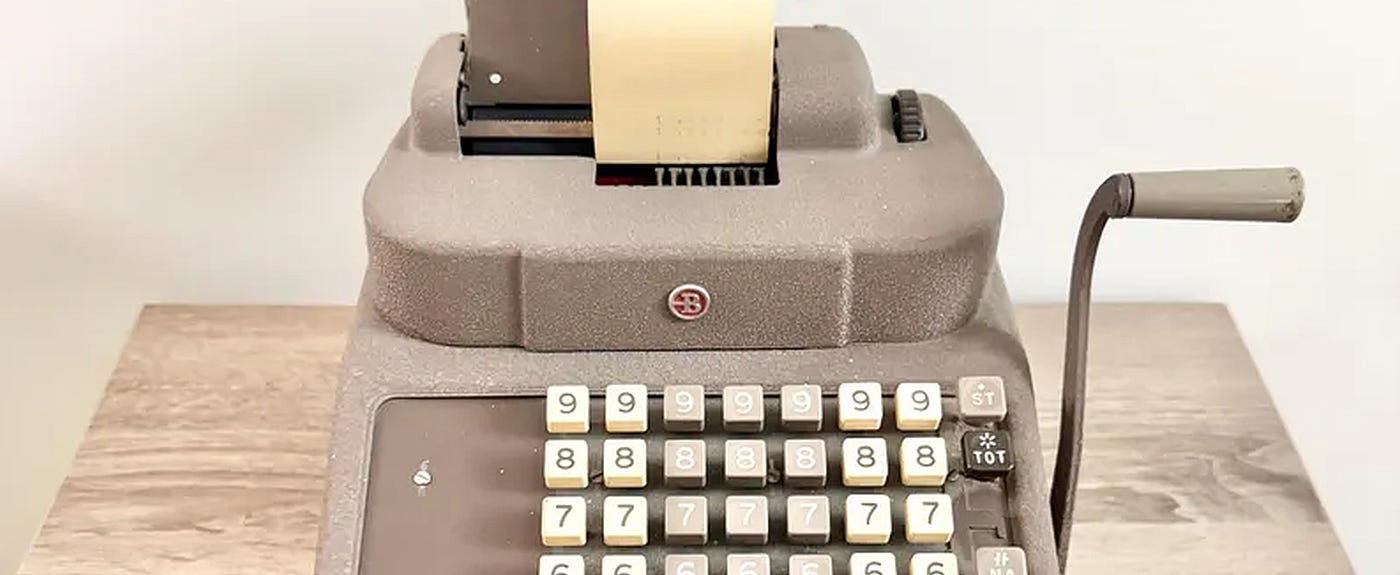 A vintage calculator