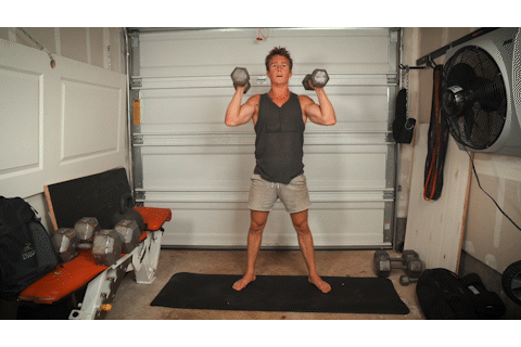 Brian demonstrates thrusters in his garage. Brian demonstrates thrusters in his garage.