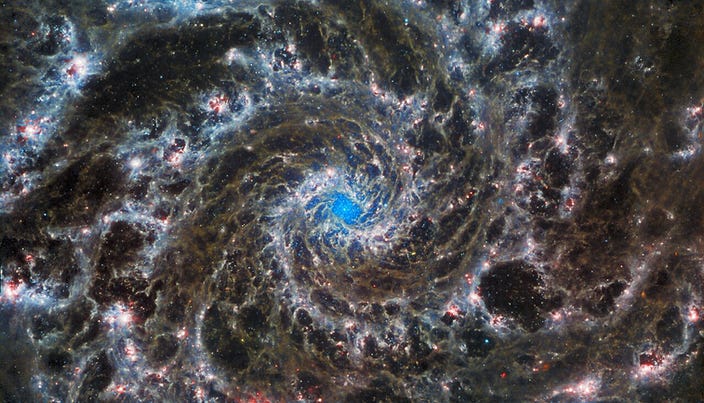 A galaxy captured by Webb in infrared A galaxy captured by Webb in infrared