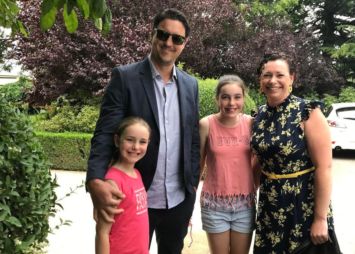 Vaughn Dell and Linda Morice of Sinapius with their daughters
