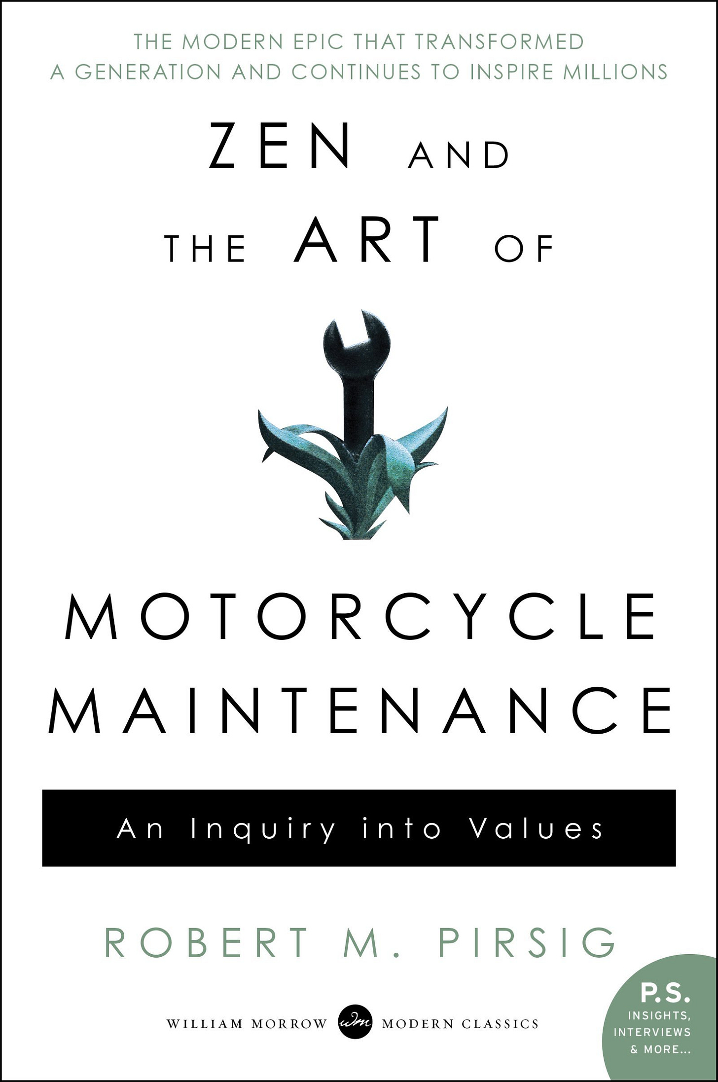 Zen and the Art of Motorcycle Maintenance: An Inquiry Into Values: Pirsig,  Robert M: 9780060839871: Amazon.com: Books