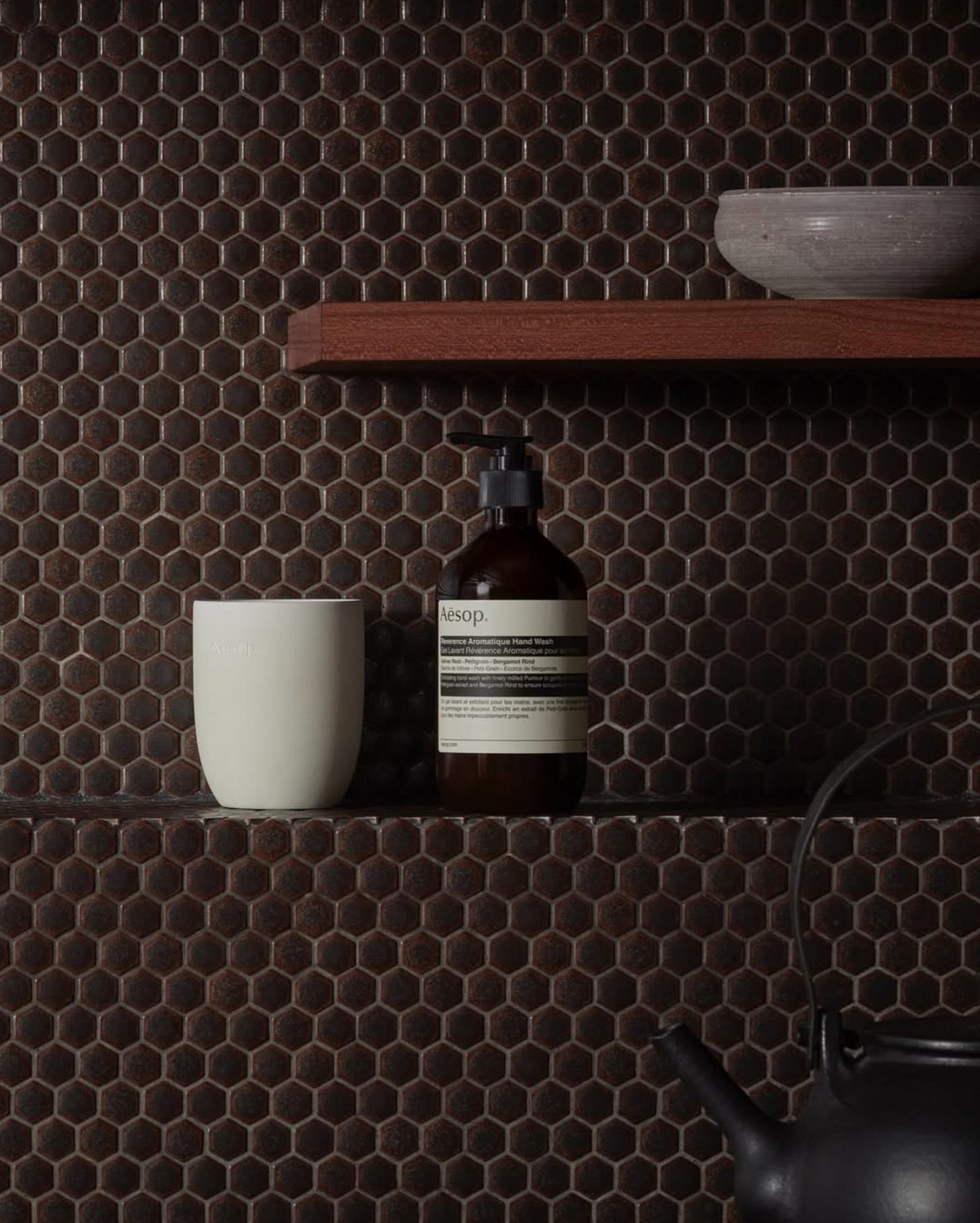 Aesop Resurrection Hand Soap on marble counter
