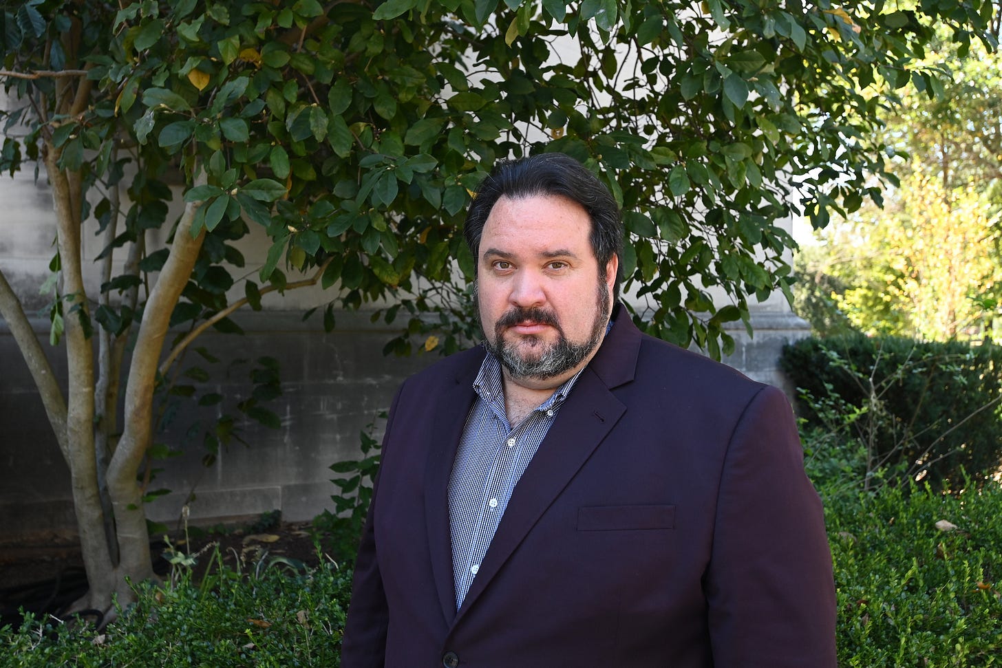 Charles Camosy on the campus of The Catholic University of America