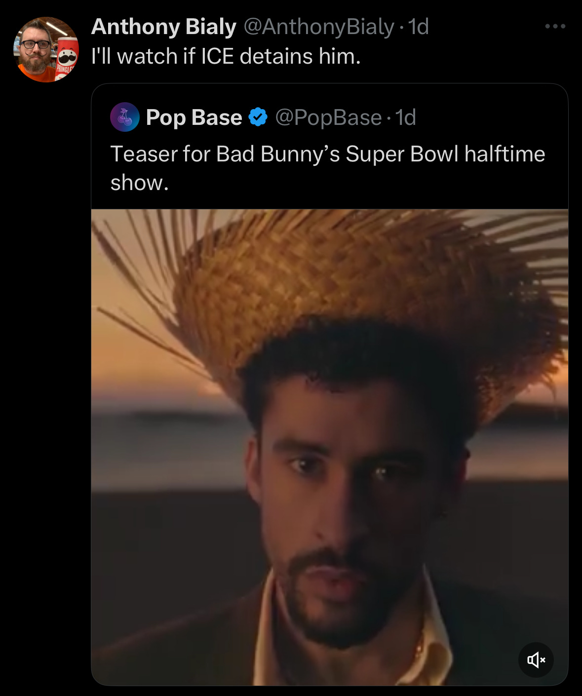 Anthony Bialy tweeted: “I'll watch if ICE detains him.” Anthony Bialy tweeted: “I'll watch if ICE detains him.”