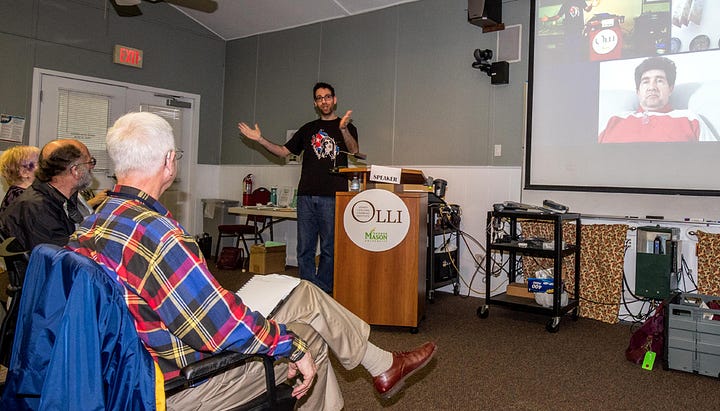 Pictured here: BJ Mendelson debating the ambassador to Pakistan at the United Nations, giving a presentation on privacy at George Mason University, promoting the "City of Joel" documentary, and appearing on CNN.