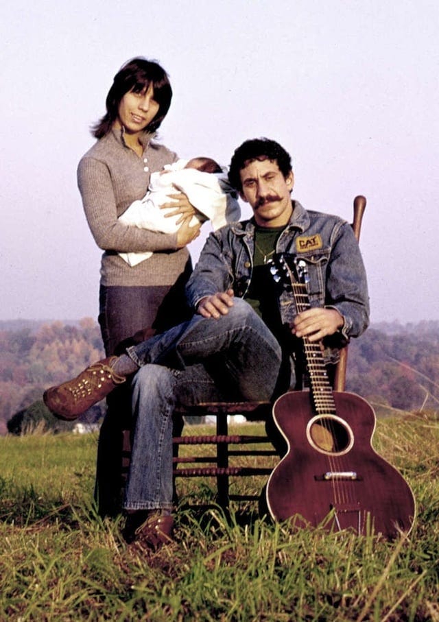 r/OldSchoolCool - Jim Croce with wife Ingrid and son. 1971
