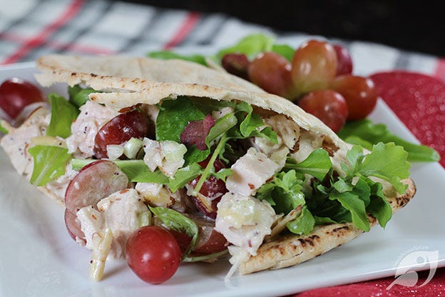 Cranberry Chicken (Turkey) Salad served in pita bread