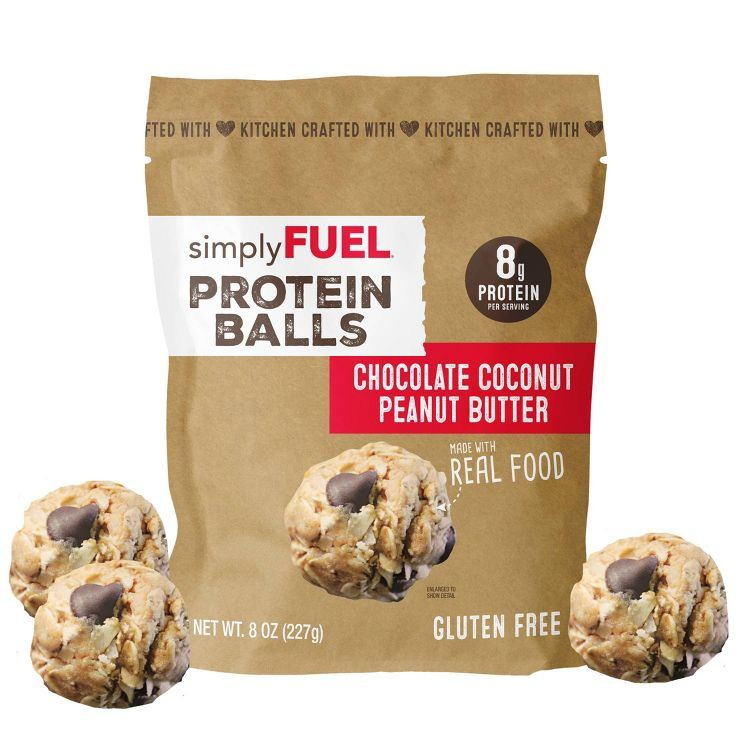 simplyFUEL Chocolate Coconut Peanut Butter Whey Protein Balls - 8g Protein - 8oz/10ct, 1 of 5