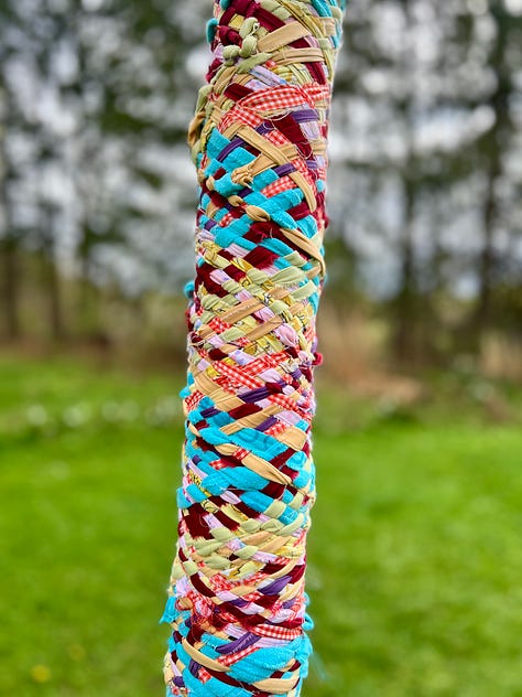 Maypole and Beltane Oatcakes with Daffodils