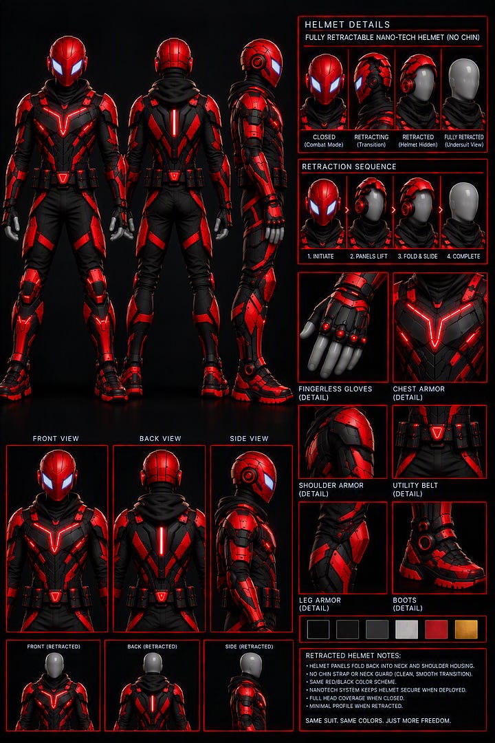 a prompted ai response and video game character red and black