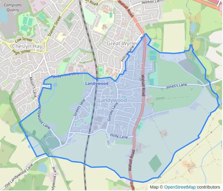 S Staffs, Gt Wyrley Landywood