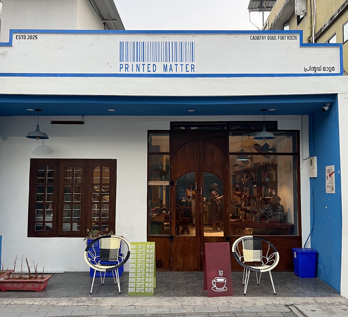 Facade of Printed Matter Bookshop, located in Fort Kochi Facade of Printed Matter Bookshop, located in Fort Kochi