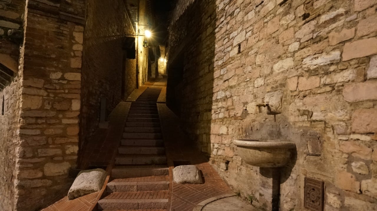 pathway in Assisi, Italy