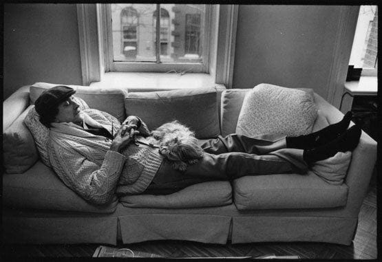 r/pics - Kurt Vonnegut and Pumpkin the Lhasa Apso