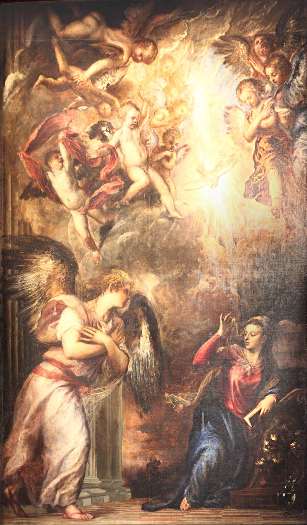 Annunciation with a lily stem