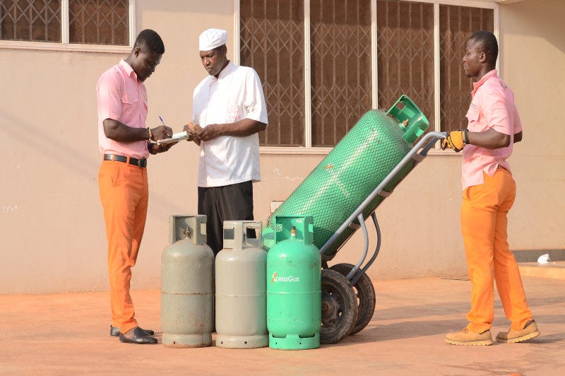 XpressGas delivers LPG to households and commercial kitchens throughout Ghana.