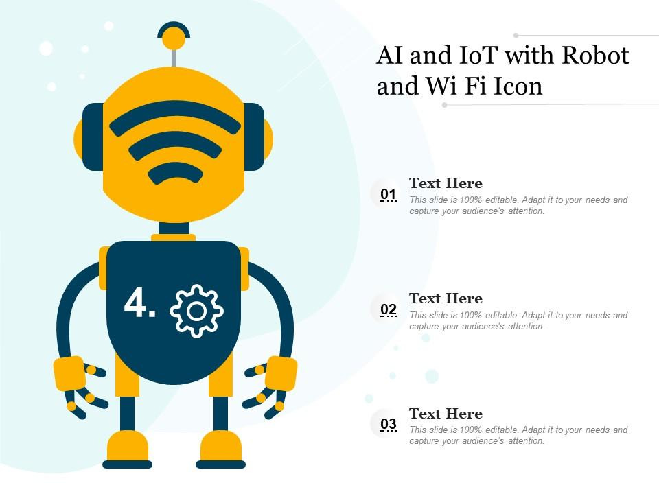 AI And IoT With Robot And Wi Fi Icon | PowerPoint Slides Diagrams ...