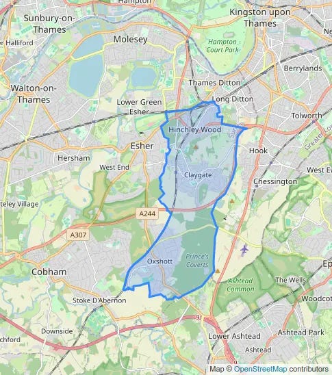 Surrey CC, Hinchley Wood/Claygate/Oxshott