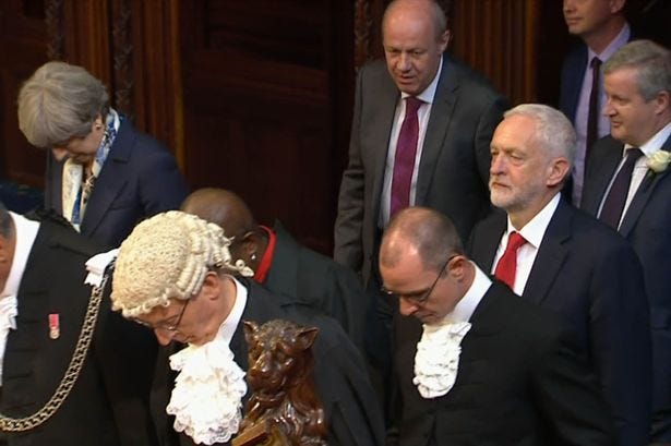 Jeremy Corbyn criticised for 'refusing' to bow to Queen - here's why  Theresa May was actually in the wrong - Mirror Online