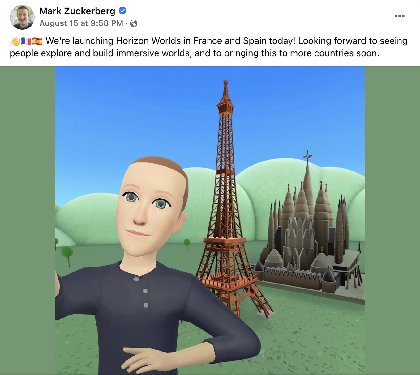 Mark Zuckerberg promises upgrades to Horizon's graphics after his  screenshot went viral - The Verge