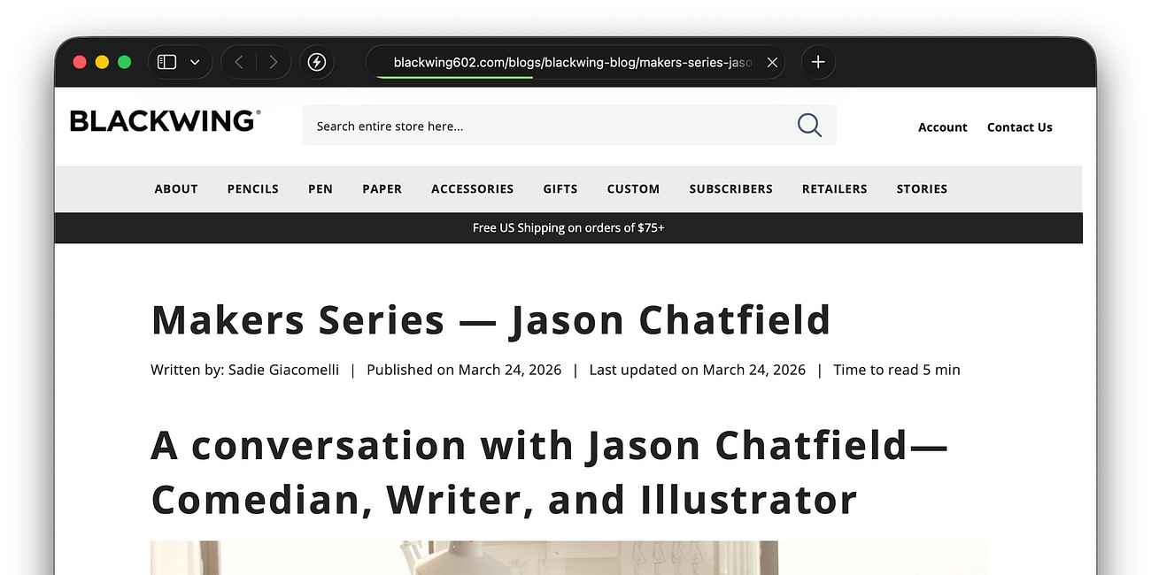 My Feature on the Blackwing Makers Series
