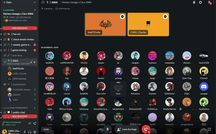 More than 2K people tuned in to Heroes Lineage x CARV AMA with Ivan Martinez