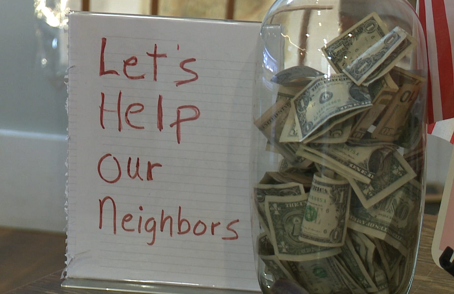Muddy Mo's Coffee House put out a tip jar this spring to fundraise money to keep the Lutheran Social Services Yankton office open. (Courtesy of Dakota News Now)