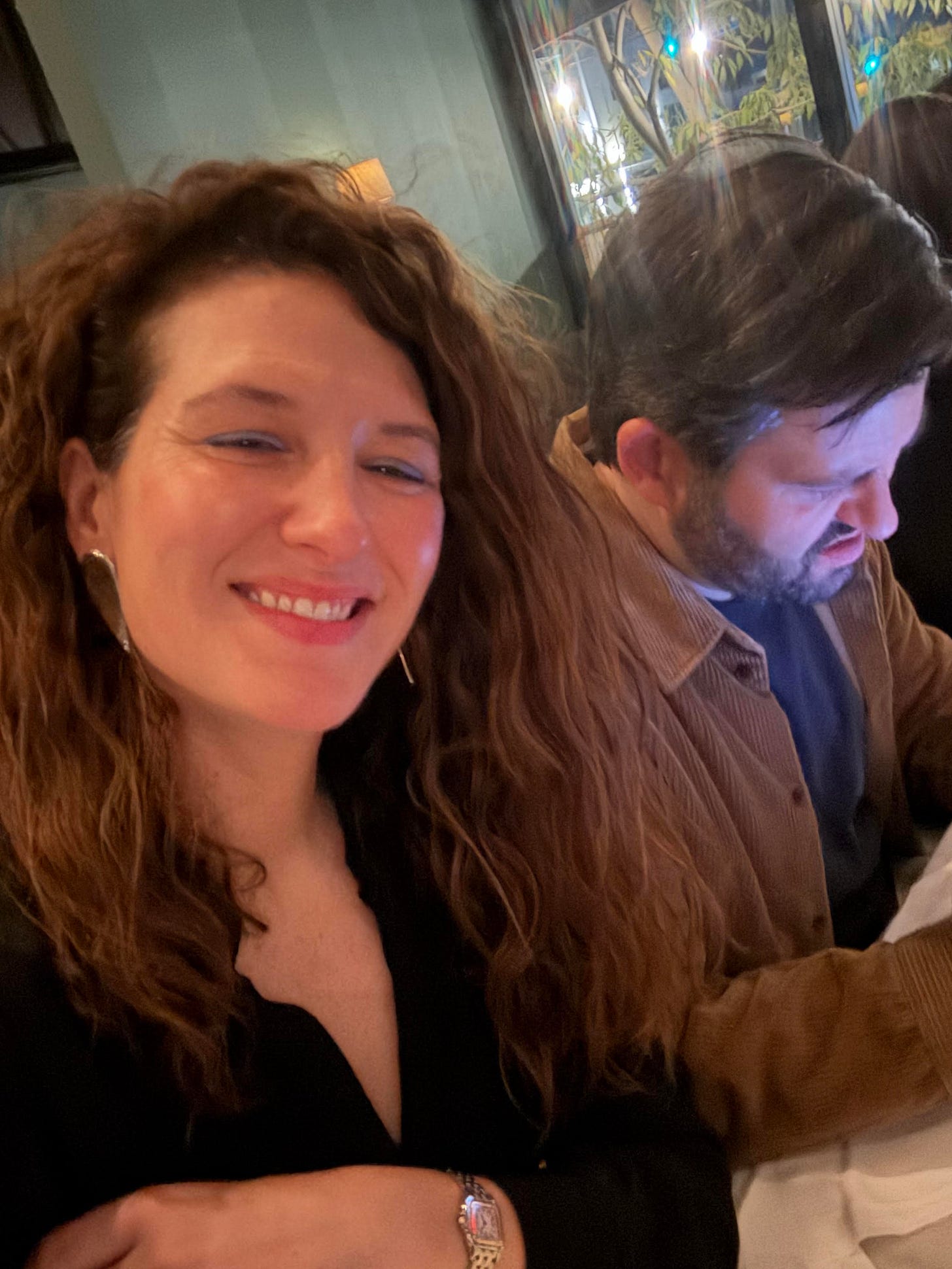 Lauren (and Dan) at the mozzarella bar