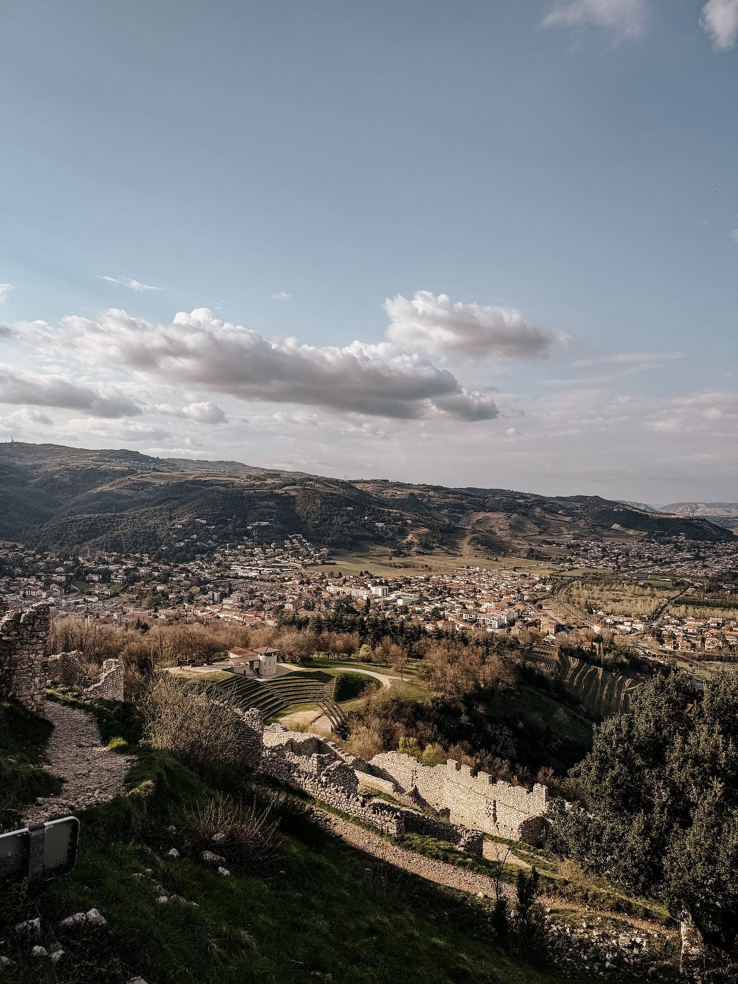 Another stunning view from the Chateau, hills of the Rhone valley