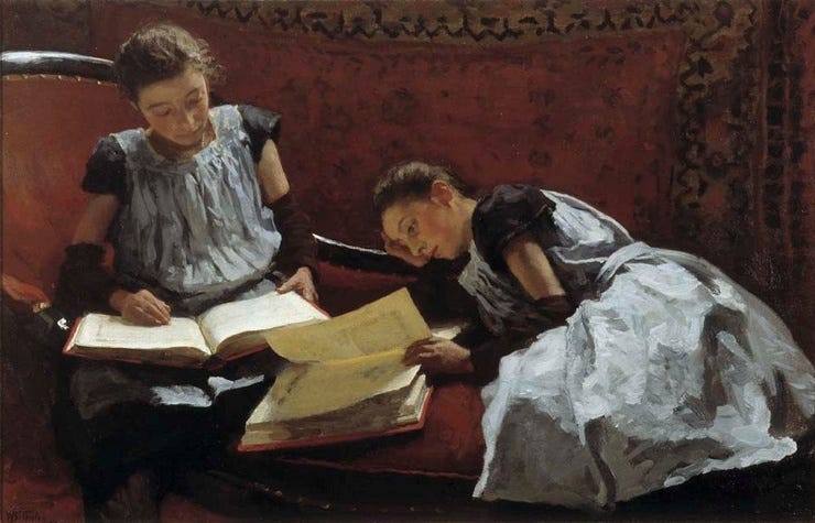 'De gezusters' - Olieverf op doek: Willem Bastiaan Tholen (eigendom Museum Gouda)