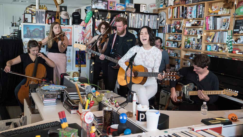Japanese Breakfast performs a Tiny desk Concert on Sept. 7, 2017. (Christina Ascani/NPR)