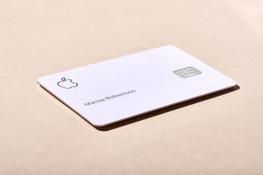 The Apple Card released by Apple in partnership with Goldman Sachs. The Apple Card released by Apple in partnership with Goldman Sachs.