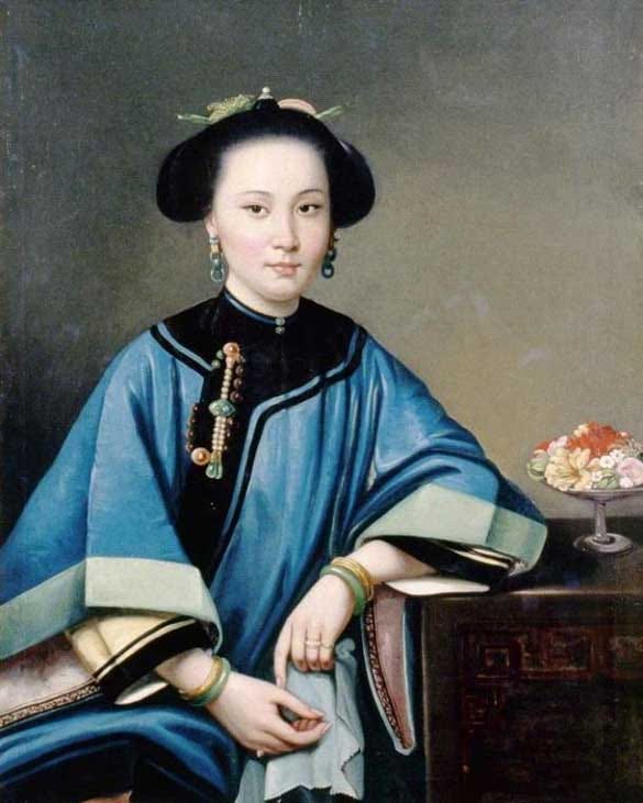 Portrait of a concubine, by Chinese painter Lam Qua, 1864. (Public Domain ) Portrait of a concubine, by Chinese painter Lam Qua, 1864. (Public Domain )